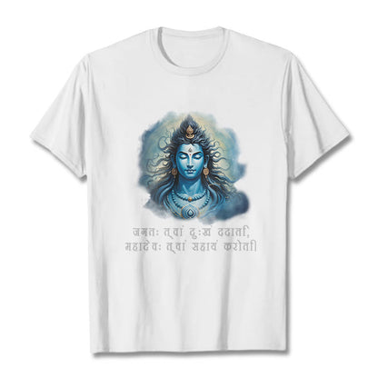 Camiseta Mythstone Sanskrit Mahadev viene en tu ayuda 