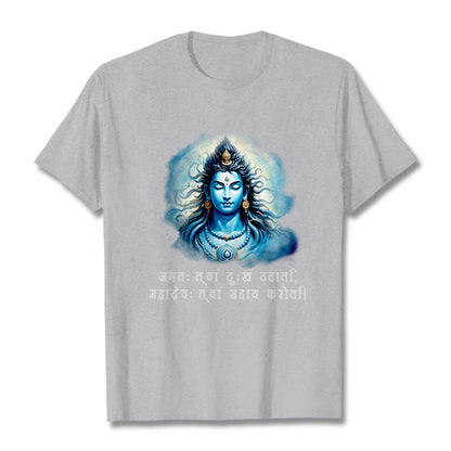 Camiseta Mythstone Sanskrit Mahadev viene en tu ayuda 