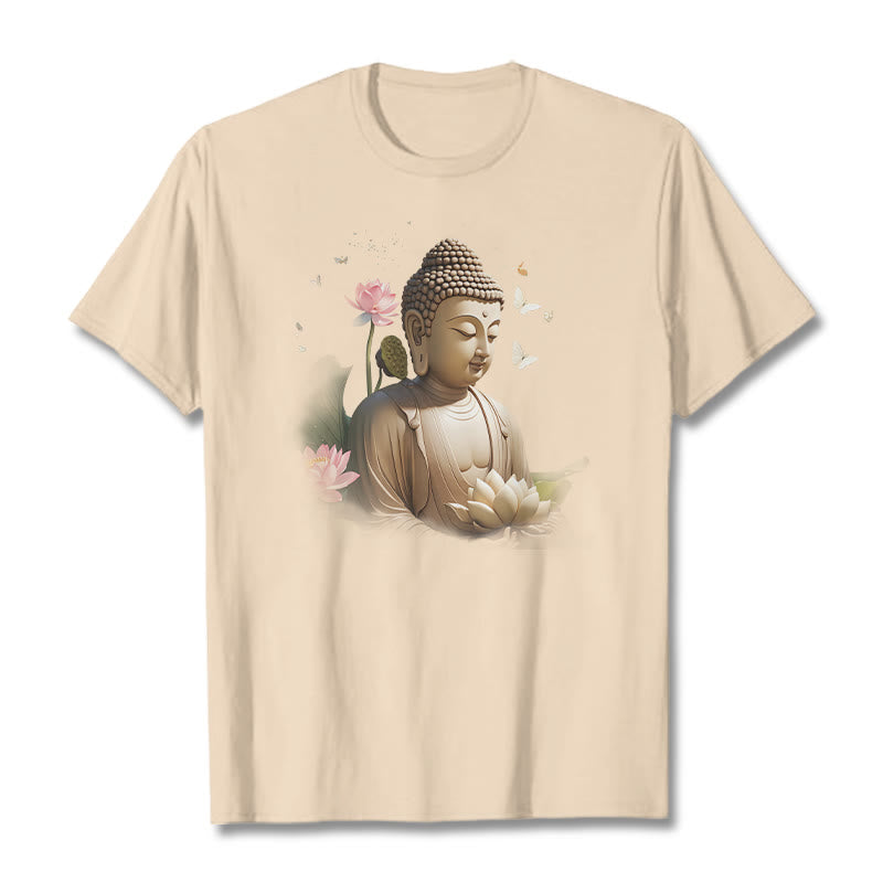 Mythstone Lotus Butterfly Meditation Buddha Tee T-shirt