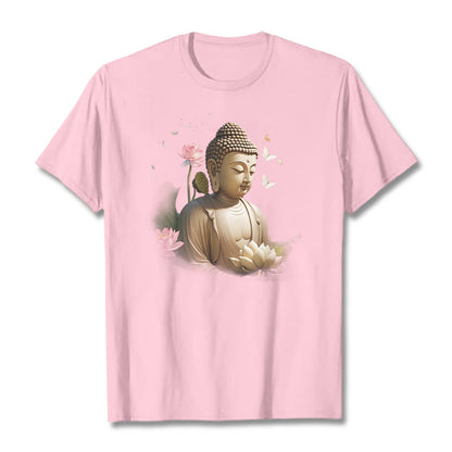 Mythstone Lotus Butterfly Meditation Buddha Tee T-shirt