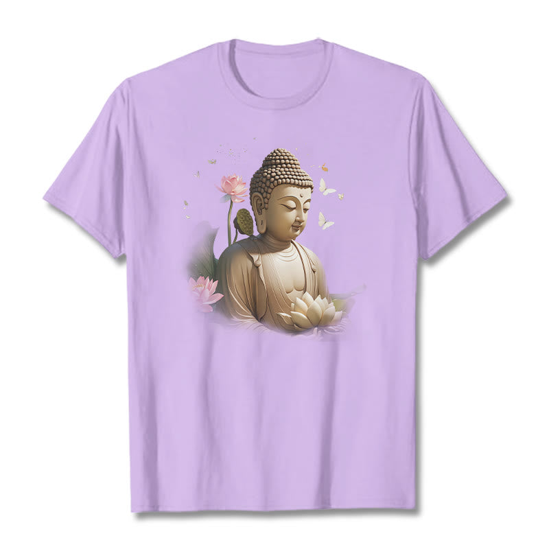 Mythstone Lotus Butterfly Meditation Buddha Tee T-shirt