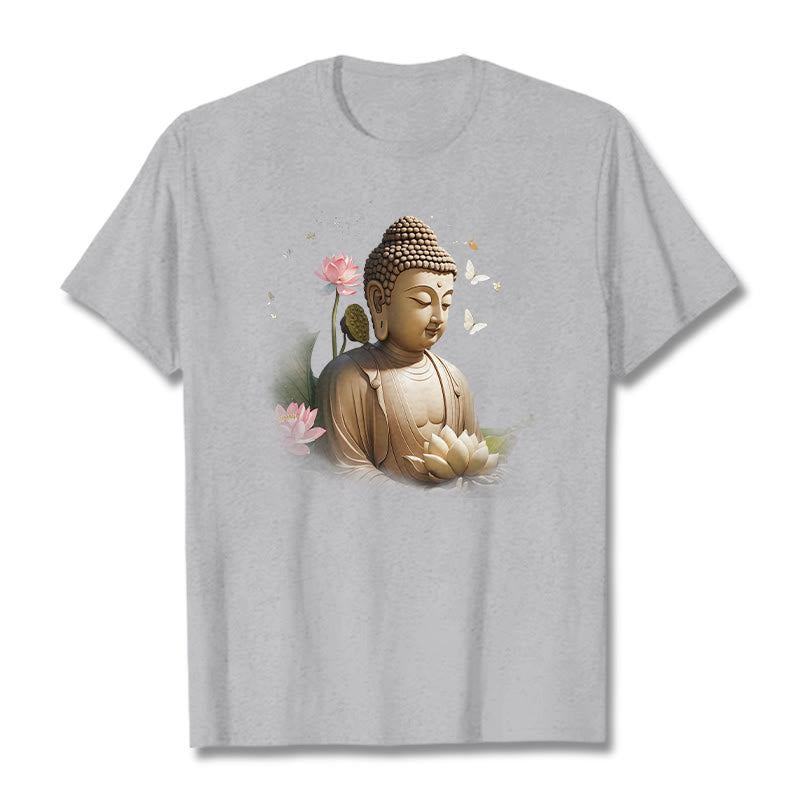 Mythstone Lotus Butterfly Meditation Buddha Tee T-shirt