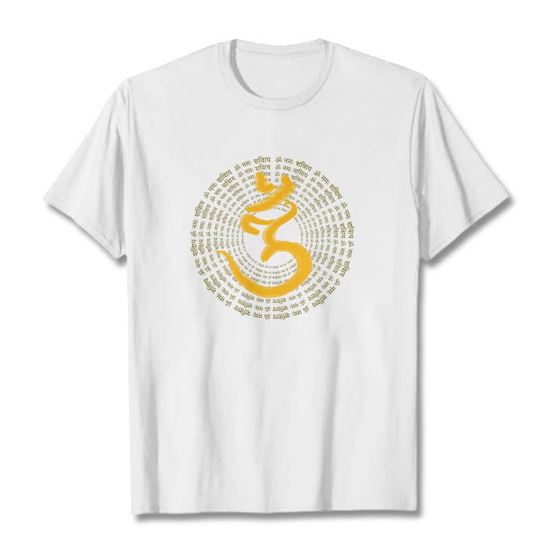 Mythstone 108 OM NAMAH SHIVAYA Mantra Sanskrit Tee T-shirt