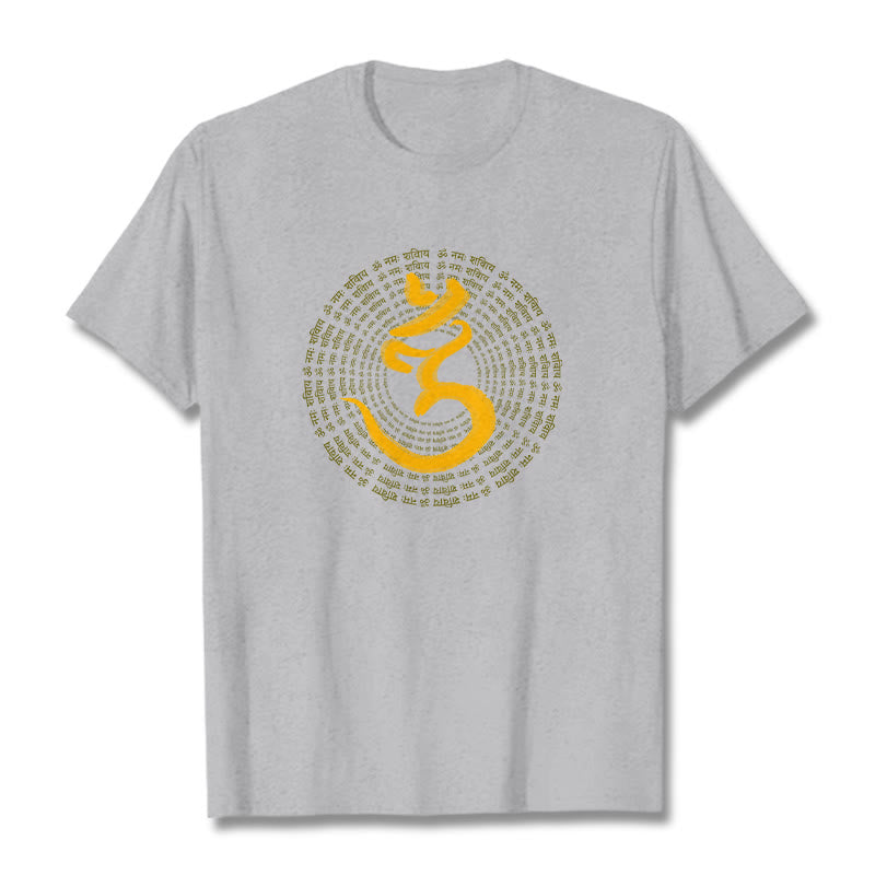 Mythstone 108 OM NAMAH SHIVAYA Mantra Sanskrit Tee T-shirt