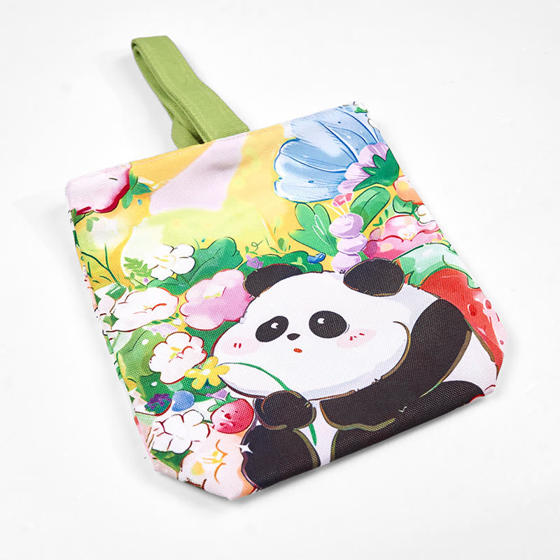 Mythstone Panda Orchid Loquat Canvas Handbag