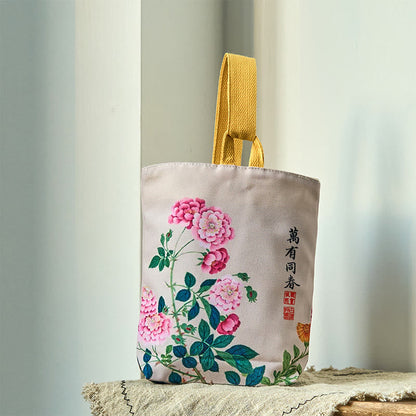 Mythstone Peony Canvas Handbag