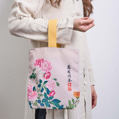 Mythstone Peony Canvas Handbag