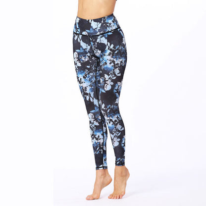 Leggings deportivos de fitness con estampado de hojas simples de Mythstone, pantalones de yoga para mujer 