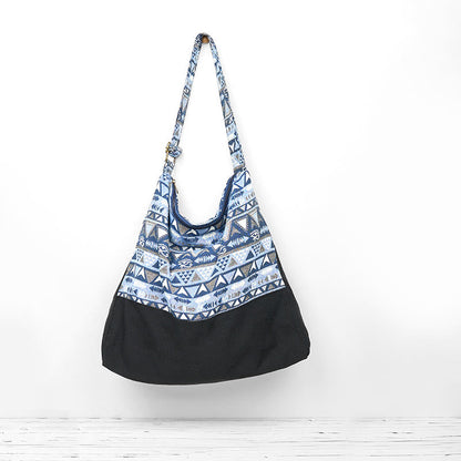 Mythstone Cotton Triangle Pattern Crossbody Bag Shoulder Bag