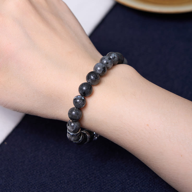 Mythstone Black Glitter Stone PiXiu Power Bracelet