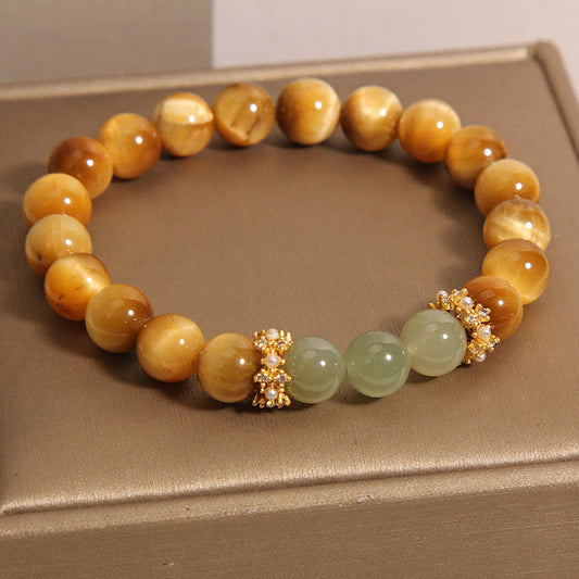 Mythstone Tiger Eye Jade Courage Bracelet