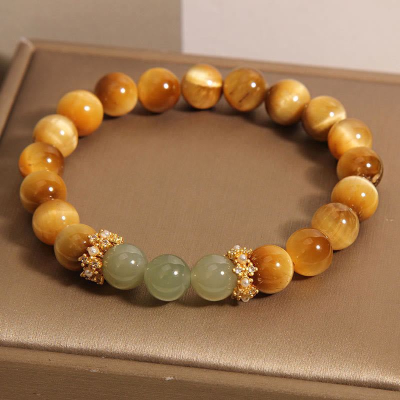 Mythstone Tiger Eye Jade Courage Bracelet