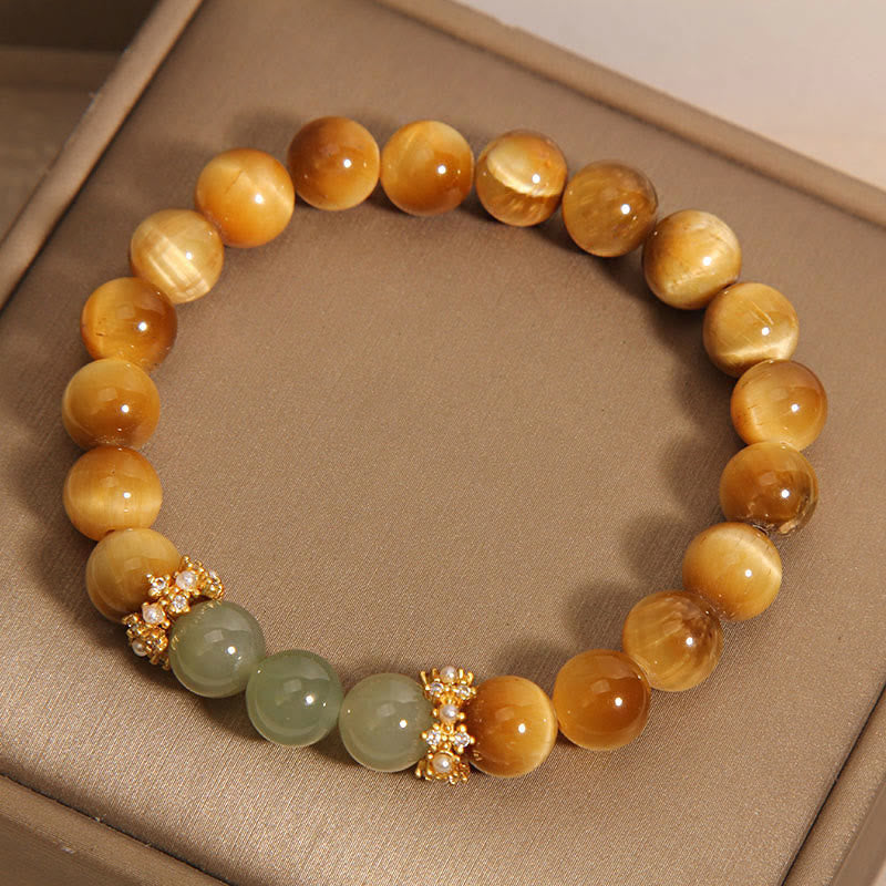 Mythstone Tiger Eye Jade Courage Bracelet