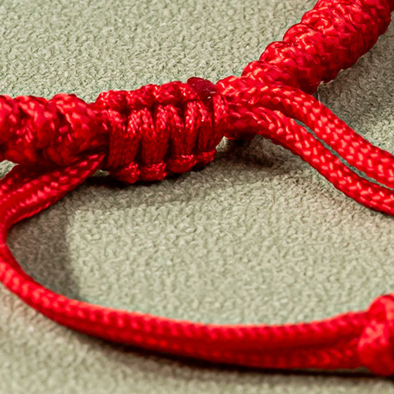 Mythstone Jade Luck Abundance Red String Bracelet