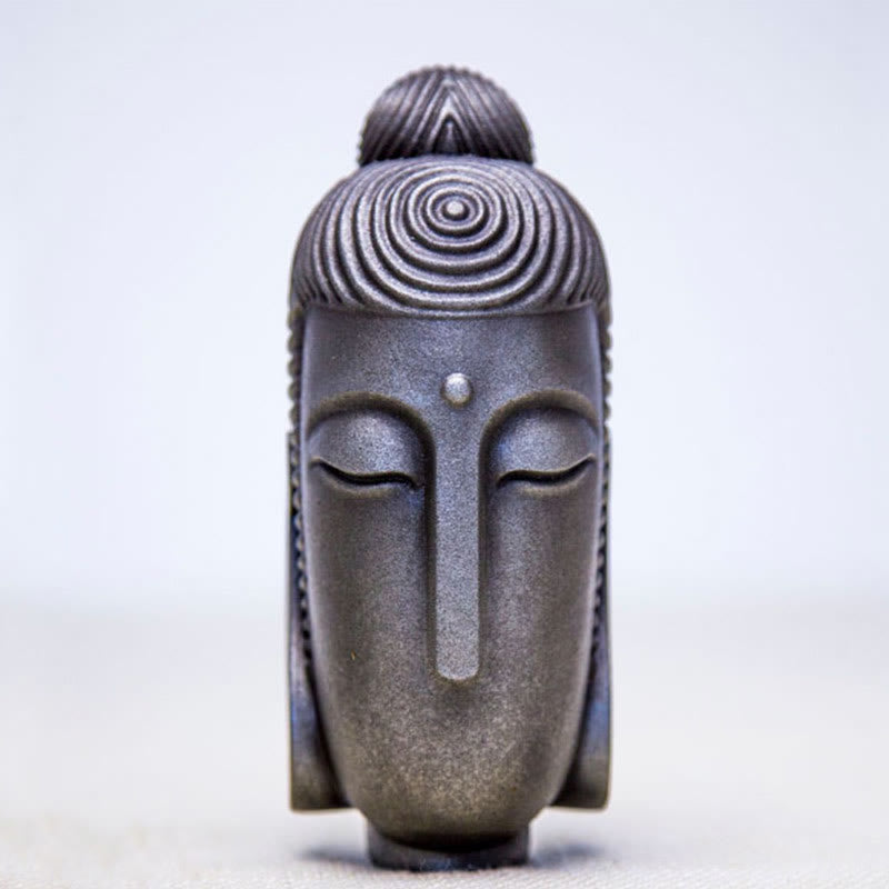 Mythstone Closed Eyes Meditating Buddha Iron Powder Rust Cast Resin Statue Home Decoration