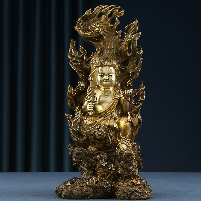 Mythstone Acalanatha Buddha Figurine Serenity Copper Statue Home Offering Decoration