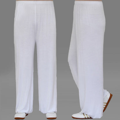 Pantalones unisex de modal para práctica de tai chi y qigong con cintura elástica de verano Mythstone 