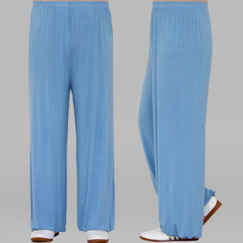 Pantalones unisex de modal para práctica de tai chi y qigong con cintura elástica de verano Mythstone 