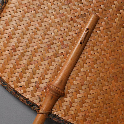 Mythstone Chinese Style Handmade Bamboo Long Handle Fan