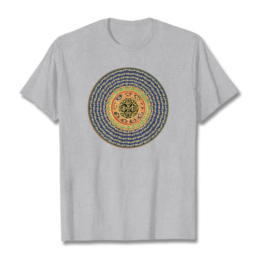 Mythstone 108 Om Mani Padme Hum Mantra camiseta sánscrita 