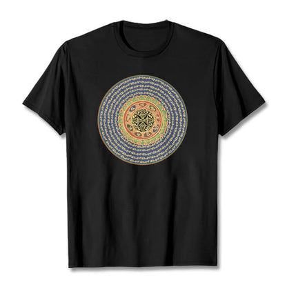 Mythstone 108 Om Mani Padme Hum Mantra camiseta sánscrita 