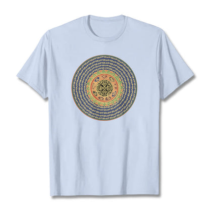 Mythstone 108 Om Mani Padme Hum Mantra camiseta sánscrita 