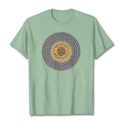 Mythstone 108 Om Mani Padme Hum Mantra camiseta sánscrita 