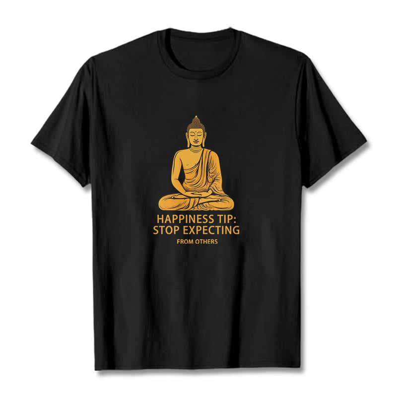 Camiseta Buda "Deja de esperar de los demás" de Mythstone 