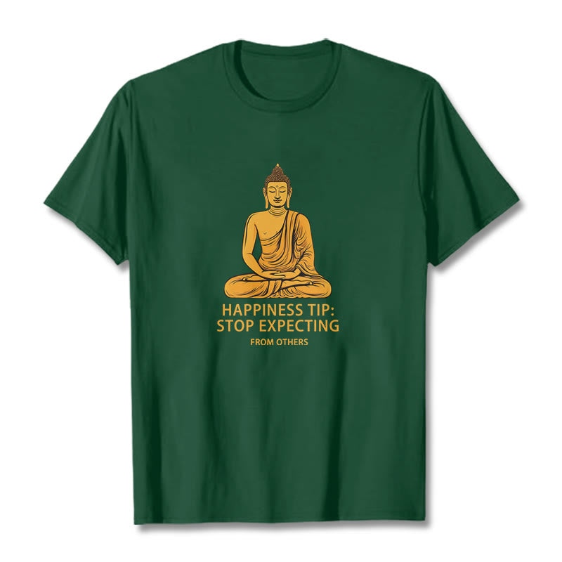 Camiseta Buda "Deja de esperar de los demás" de Mythstone 