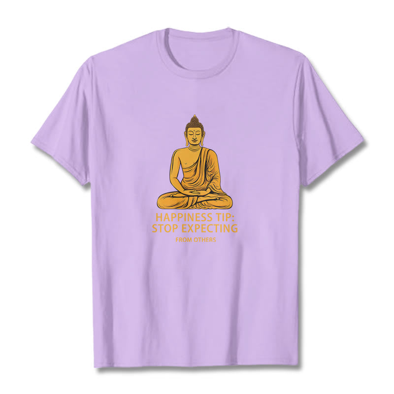 Camiseta Buda "Deja de esperar de los demás" de Mythstone 