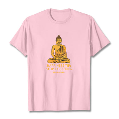 Camiseta Buda "Deja de esperar de los demás" de Mythstone 