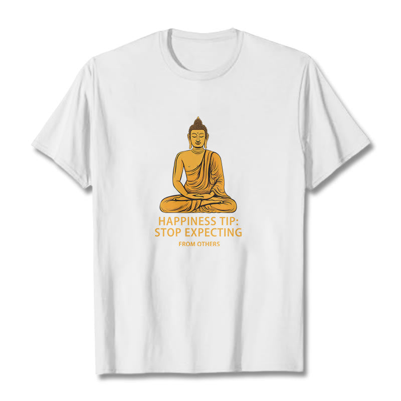 Camiseta Buda "Deja de esperar de los demás" de Mythstone 