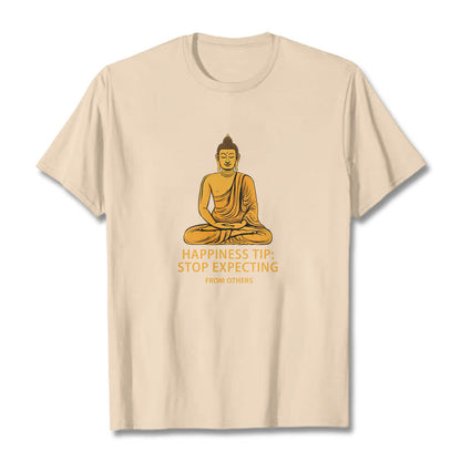 Camiseta Buda "Deja de esperar de los demás" de Mythstone 