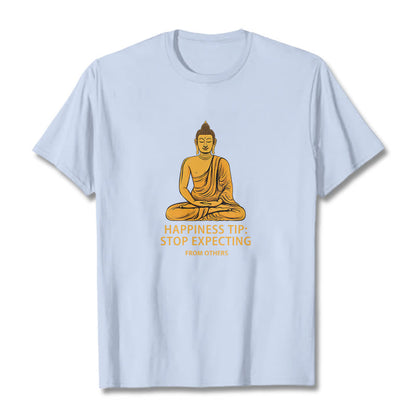 Camiseta Buda "Deja de esperar de los demás" de Mythstone 