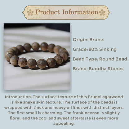 Mythstone Natural Brunei Texture Agarwood Strength Bracelet