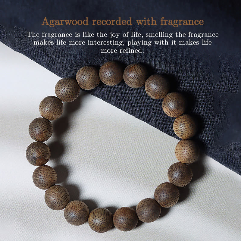 Mythstone Natural Brunei Texture Agarwood Strength Bracelet