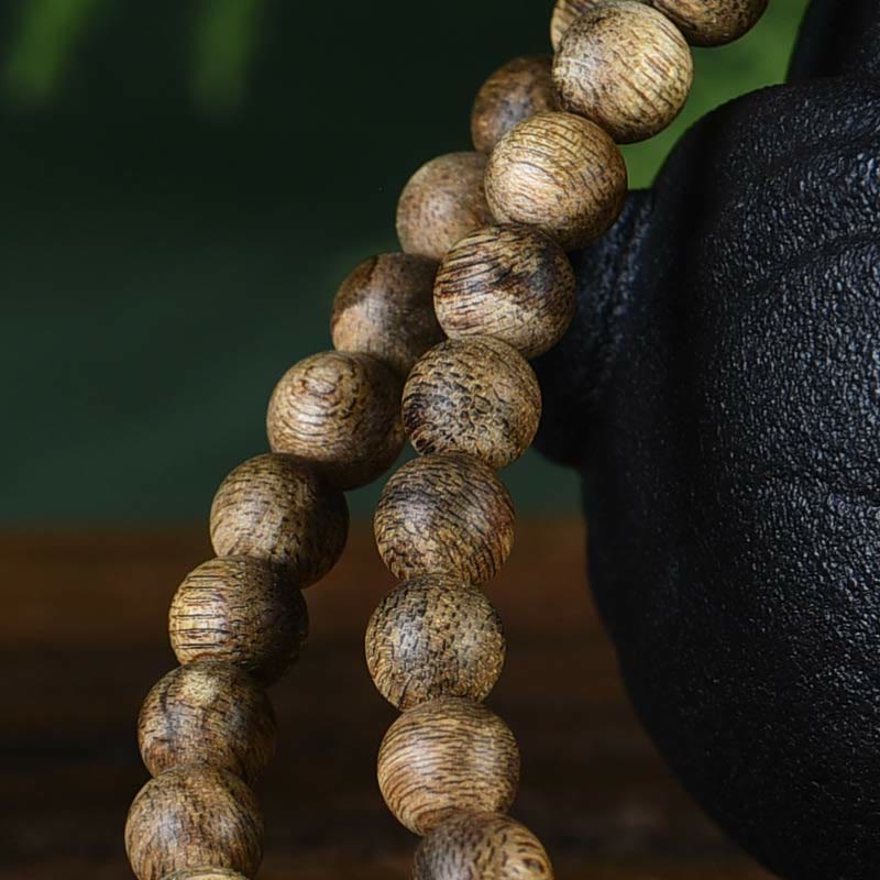 Mythstone 108 Mala Beads Hoi An Agarwood Ward Off Evil Spirits Bracelet