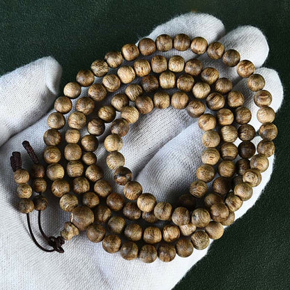 MythStone 108 Mala Beads Hoi An Agarwood Ward Off Evil Spirits Bracelet