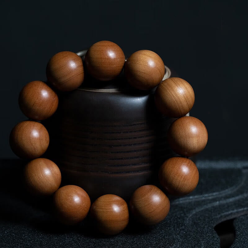 Mythstone Mysore Sandalwood Wood Bead Healing Mala Bracelet