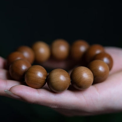 Mythstone Mysore Sandalwood Wood Bead Healing Mala Bracelet