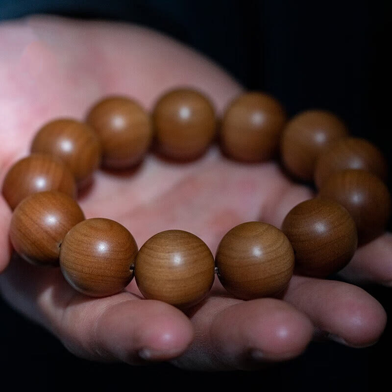 Mythstone Mysore Sandalwood Wood Bead Healing Mala Bracelet