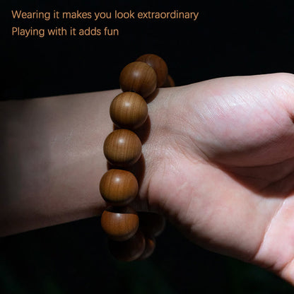 Mythstone Mysore Sandalwood Wood Bead Healing Mala Bracelet