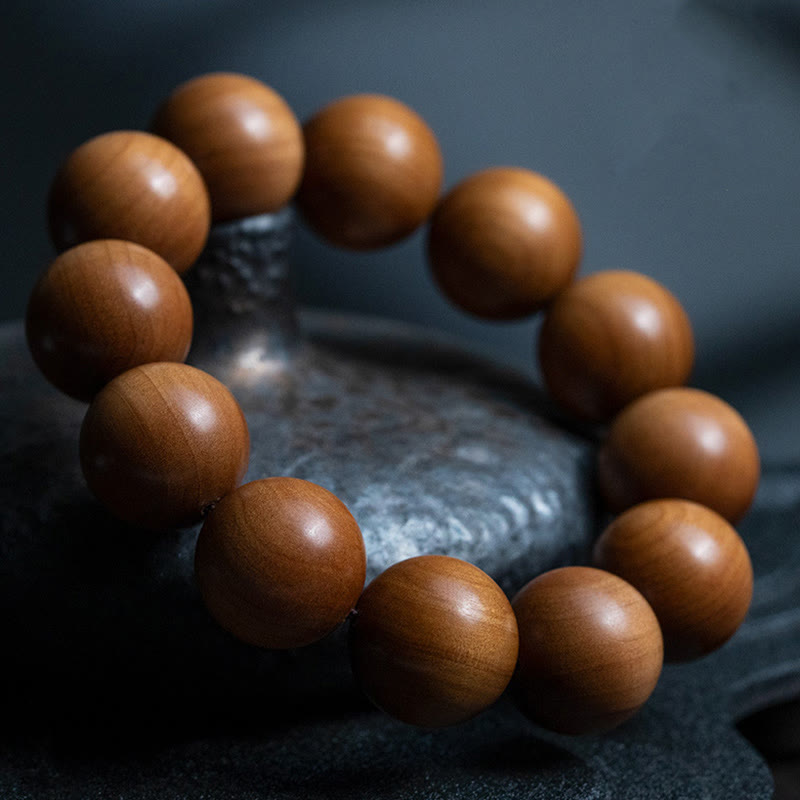 Mythstone Mysore Sandalwood Wood Bead Healing Mala Bracelet