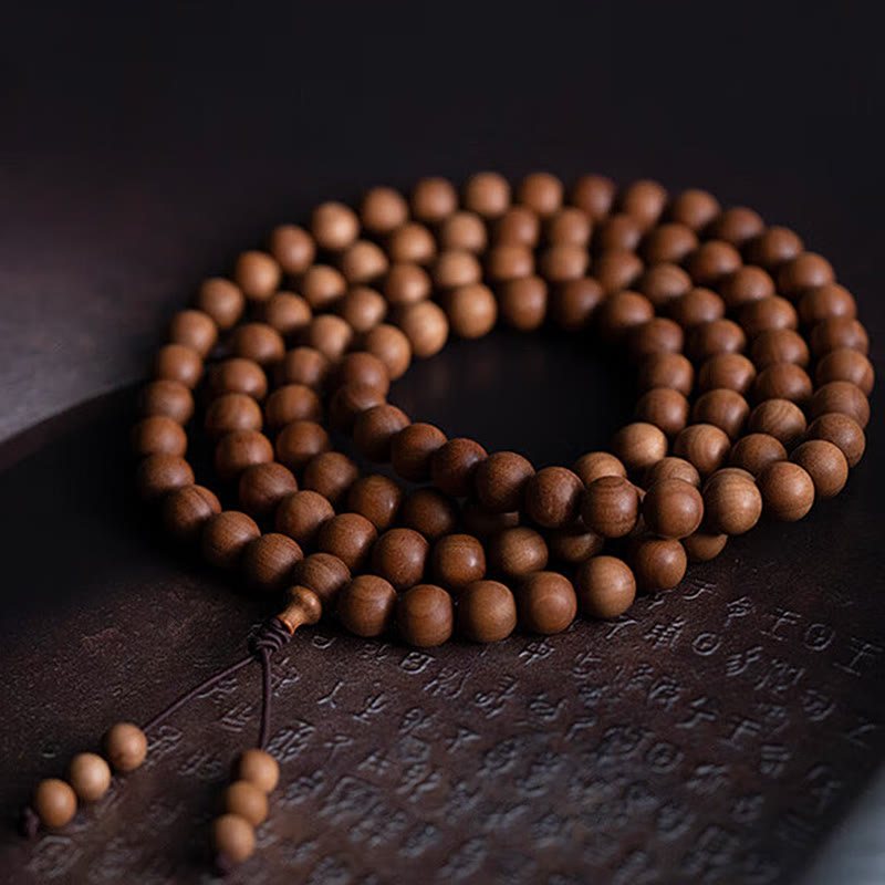 Mythstone Mysore Sandalwood Wood Bead Healing Mala Bracelet