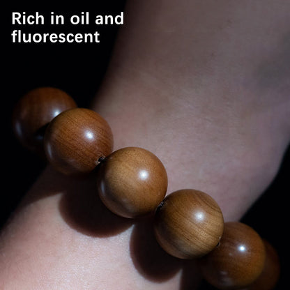 Mythstone Mysore Sandalwood Wood Bead Healing Mala Bracelet