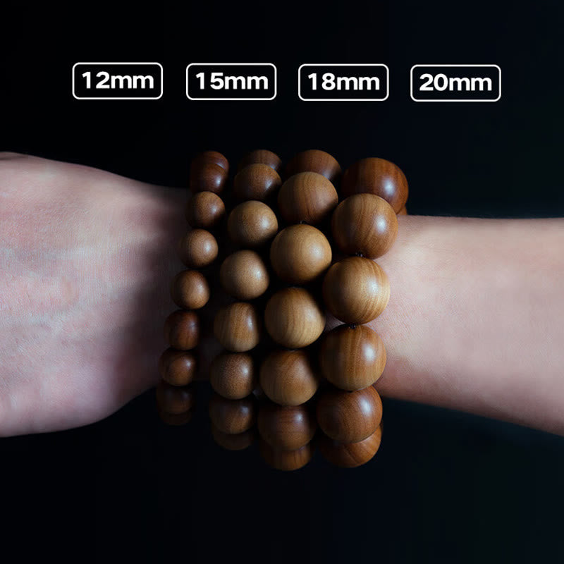 Mythstone Mysore Sandalwood Wood Bead Healing Mala Bracelet