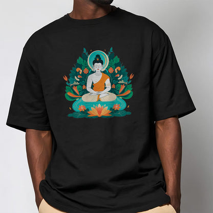 Mythstone Flower Grass Lotus Bodhisattva Tee T-shirt