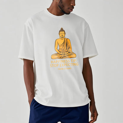 Camiseta Buda "Deja de esperar de los demás" de Mythstone 