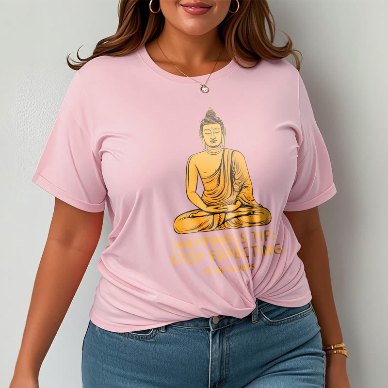 Camiseta Buda "Deja de esperar de los demás" de Mythstone 