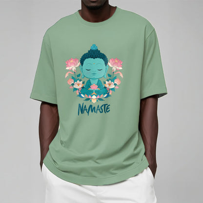 Mythstone NAMASTE Buddha Lotus Meditation Tee T-shirt